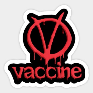 V is for vaccine Sticker